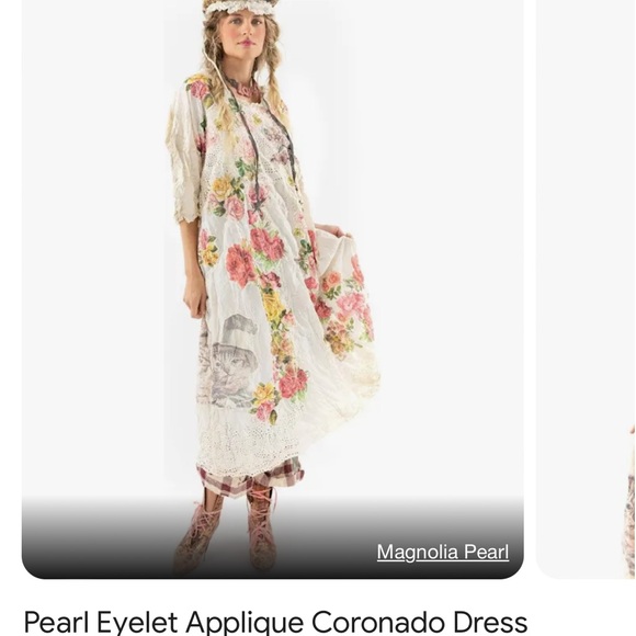 Beautiful Magnolia Pearl wearable art dress. Coronado Eyelet Pearl colored - Picture 5 of 12